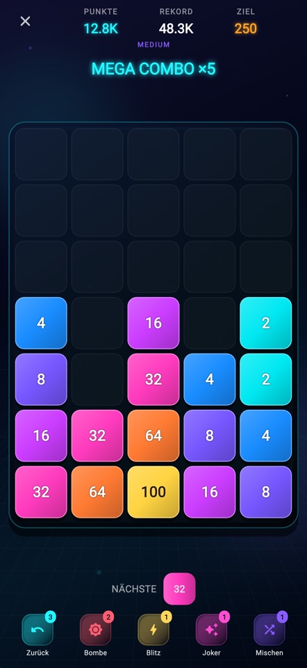 DROP 100 – laufendes Zahlenpuzzle