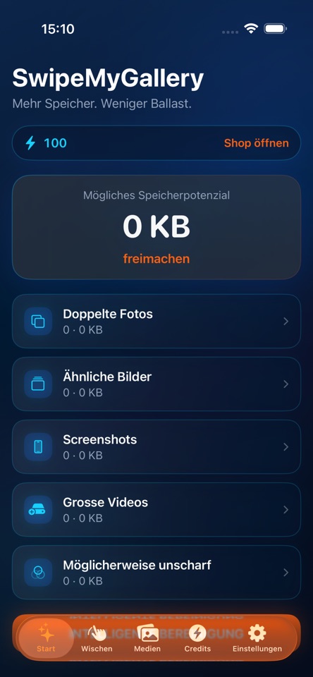 SwipeMyGallery – Übersicht zum Aufräumen der Galerie